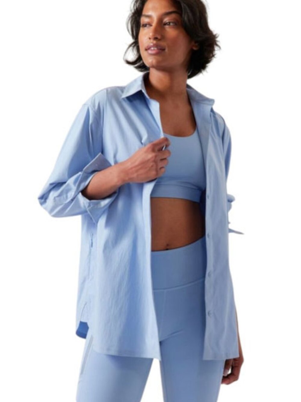 Athleta Performance Oversized Poplin Top